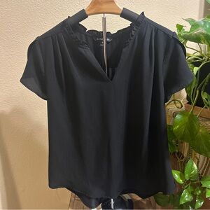 41 Hawthorn Black Ruffle Blouse